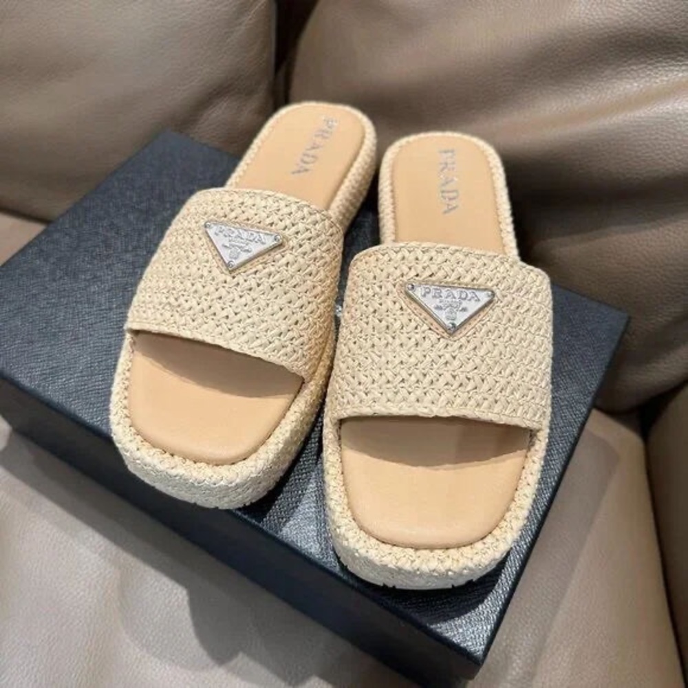 Prada Women's Braided Slippers - Picture 3 of 5